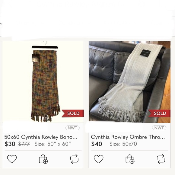 Cynthia Rowley Soft Cozy Afghan Throw fringed Green Cream Aqua 49X64 EUC - Picture 13 of 13